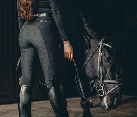 black heart equestrian|black horse riding base layer.